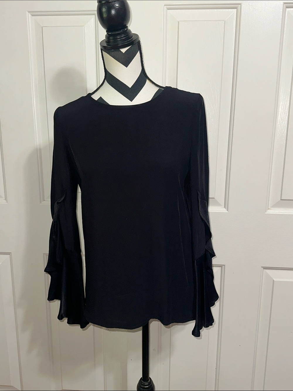 Bardot Black Ruffle Sleeve Blouse
